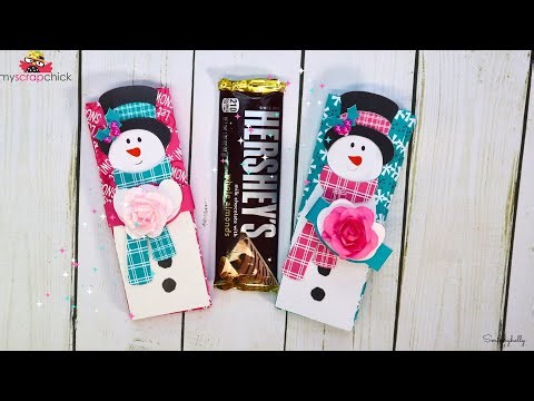 Snowman Candy Bar Holder- Free SVG File!