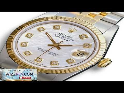 Rolex Datejust Mid Size 31mm Watch White Mop Diamond Dial Fluted Jubilee Band