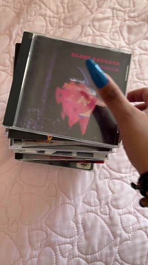 my cd collection 🖤#metal #rock #cdcollection #blacksabbath #metallica #slipknot #thedoors #acdc #soad