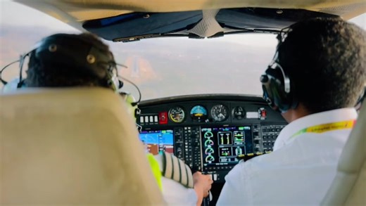 Ethiopian Pilot Touchdown During Golden Hour