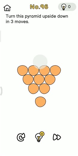 Brain Out Turn this pyramid upside down in 3 moves