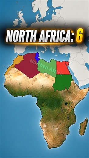 How many countries are actually in Northern Africa? 🧐 #africa #map #shorts