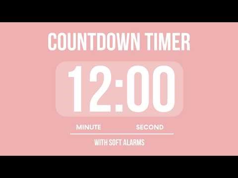 12 MINUTE COUNTDOWN TIMER ⏳ WITH SOFT ALARMS 🌸