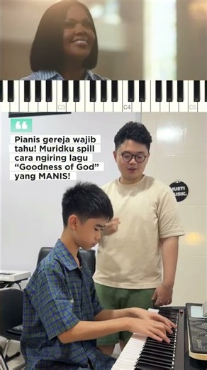 Cara ngiring lagu Goodness of God yang manis banget!🎹✨ #mustimusik #tipspiano