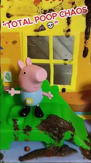 GEORGE LEFT A POOP SURPRISE!! 💩😱💀 #peppapig