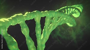 Doppel Helix - Animierte Helix (Loop) - Thema Genetik oder Klonen