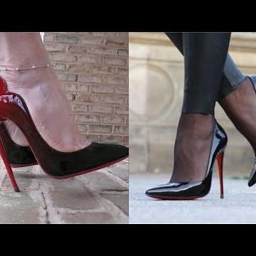 Stylish collection of women feet pointed toe stiletto high heels