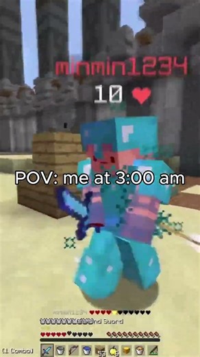POV: me at 3:00 AM #rave #techno #minecraft #pvpmontage