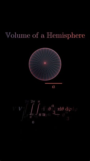 Volume of a Hemisphere #maths #mathematics #volume #hemisphere #shorts