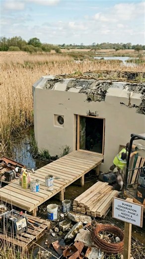 From Abandoned Bunker to Fully Furnished Dream Shelter in Seconds #shorts #construction