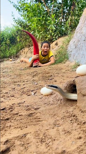 Brave Girl Traps Giant Snake In Deep Cave With Chicken Egg Nest