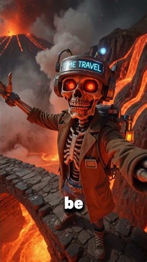 Inside the Erupting Volcano – Skeleton Traveler Time Travel Vlog