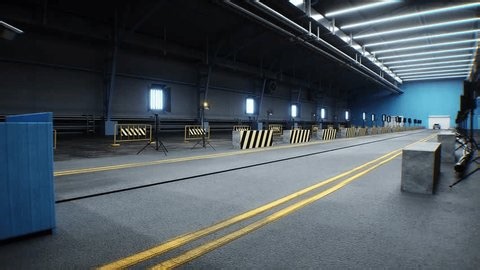 Generic 3d car crash test. Car destruction. Realistic 4k animation.