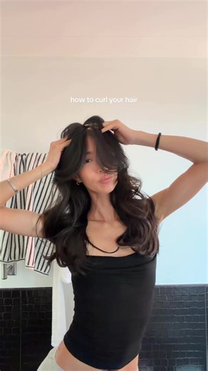 how to curl your hair using a barrel with a clamp! probably one of my most requested videos!! #hair #hairtok #curledhair #blowout #hairtutorial