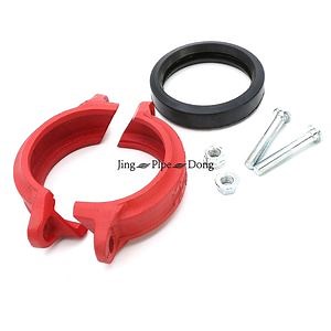 [Hot Item] Cast Iron Outlet Fire Protective Pipe Fitting, Galvanised Roll Groove Flexible Coupling