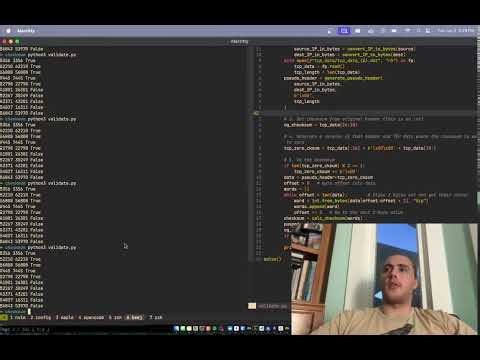 Explaining how TCP, UDP and checksum algorithms works while eating a bag of chips