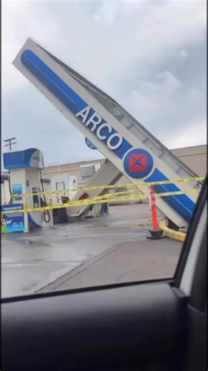 794K views · 2.3K reactions |  BREAKING: A gas station canopy in City Heights collapsed during the heavy rain and powerful winds and somehow, no one was hurt. ️ #sandiego | The Best of San Diego | Facebook