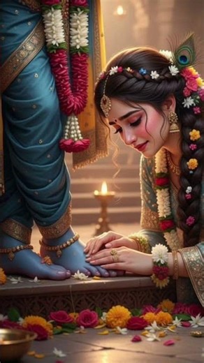 কৃষ্ণ প্রেমে ভক্তি যার মা #কৃষ্ণ 🙏🙏😔