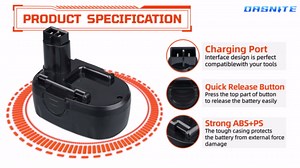 2Pack WA3127 4.8Ah 18V Battery Replacement for Worx 18V Battery WA3152 WG152 WG150s WG250s WG541 WG900 WG901, Compatible with Worx Cordless Tools