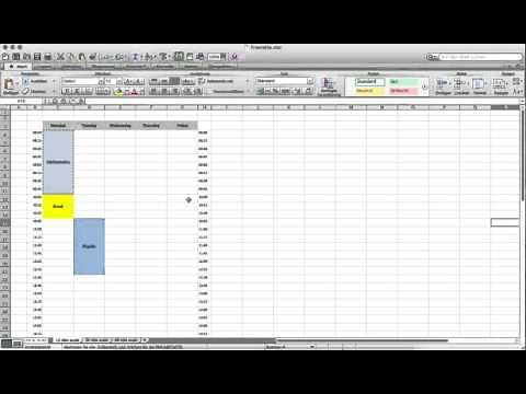 How to make a timetable in Microsoft Excel? (+free timetable file)