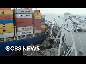 New video shows aftermath of Baltimore bridge collapse