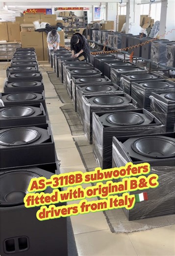 AS-3118B subwoofers fitted with original B&C drivers from Italy🇮🇹 AS-3118B subwoofer: 1x18