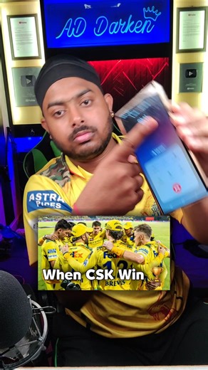 CSK Win Pa Dost ka Reaction 💀 #shorts