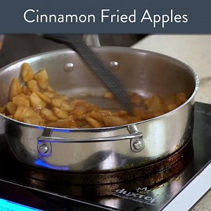 These cinnamon fried apples will melt in your mouth! Softened apples in a butter, sugar and cinnamon mixture. A delicious side dish or dessert recipe. https://www.tastesoflizzyt.com/cinnamon-fried-apples/ | Tastes of Lizzy T