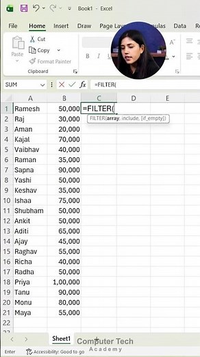 Filter Function Shortcut in MS Excel | Computer Tech Academy | #excel #exceltutorial #exceltips