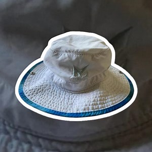 mission bucket hat #buckethat #summer #blue #white... - Depop