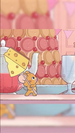 Food Parcours with a Jelly Ending 🧀 #Gokko #TomandJerry #funnycartoons #Boomerang #shorts