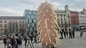Brno má novou atrakci. Obří maketa bakterie z lidského těla připomíná slavné brněnské mikroskopy  - Novinky