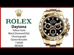 ▶ Rolex Daytona Yellow Gold Black Diamond Dial Yellow Gold Bezel Oyster Bracelet 116508 - REVIEW