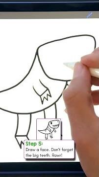 🦖 Learn how to draw a t-rex in 5 easy steps from Danny Rivera, a designer for Storyworks 1! #ELA