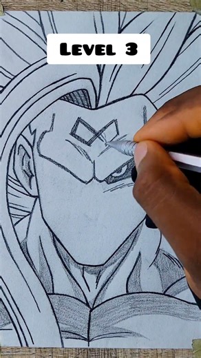 How to Draw Goku infinity Face in Different levels #shorts