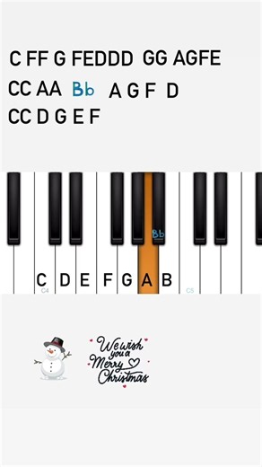 🎄 Merry Christmas! 🎹✨ Easy piano tutorial for beginners ❤️ #Christmas #Piano #shorts