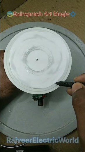 I built an Automatic Spirograph art Machine for $0! 🤯#dcmotor#diy#motorArt#SpinArt#tech#project