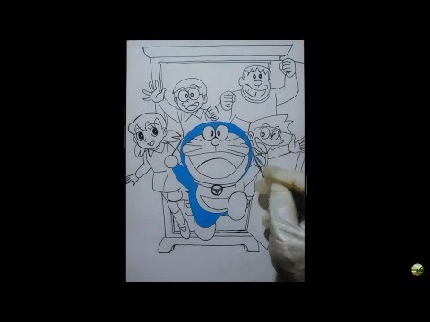 Hand-painted Doraemon main characters（手繪哆啦A夢的主要角色）