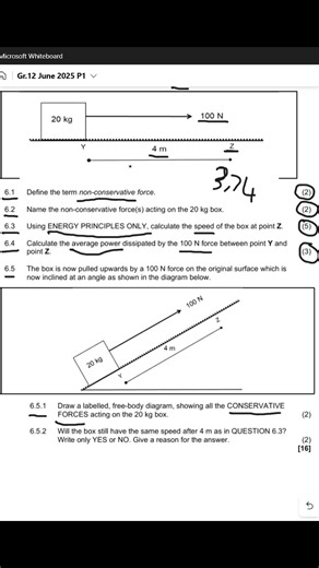 Grade 12 - Physics - Free-Body of Conservative Force #grade12physics #grade12exam #grade12 #matric