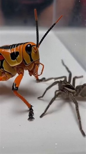 He messed with the wrong grasshopper... you won't believe the defense mechanism at the end.