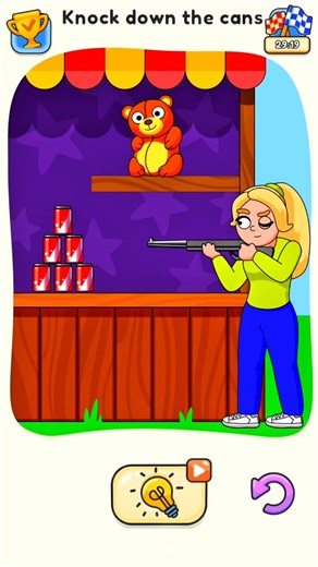 Knock down the cans 🙀 – DOP 5 | Delete One Part! 🧐 #shorts