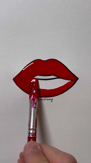 Satisfying Red Lips Coloring Technique