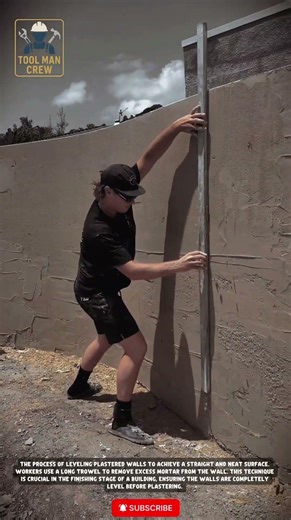 Wall Plastering Tutorial Using Jidar: Smooth & Precise Results! #workers #tools #diy