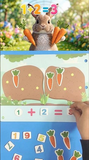 🥕 Easy Addition for Kids | Adding Upto 10 Song #supersimplesongs #toddlerlearning #shorts