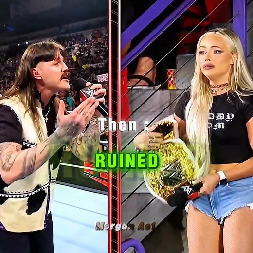 Dominik Mysterio & Liv Morgan 😮😰 Edit #wwe #dominik #liv #thenandnow #viralvideo #edit