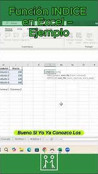 Función INDICE en Excel – Ejemplo #excel #cursoexcelgratis