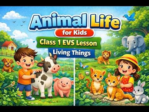 Animal Life for Kids | Class 1 EVS Lesson | Living Things | Mind Sprout #evs #mindsprout #cbsc