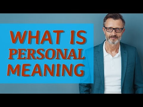 Personal | Meaning of personal