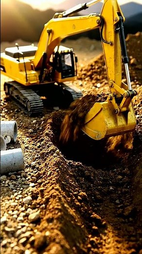 Mini Excavator Digs EPIC Trench! 🚧 Realistic RC Construction Site Action!