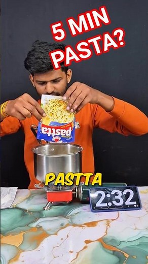 5 Minute Pasta Challenge 🍝 | Instant Pasta Packet Reality | Real Experiment #theacexperiment #pasta